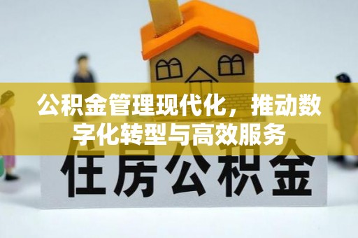 万柏林公积金管理现代化，推动数字化转型与高效服务