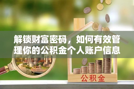 万柏林解锁财富密码，如何有效管理你的公积金个人账户信息